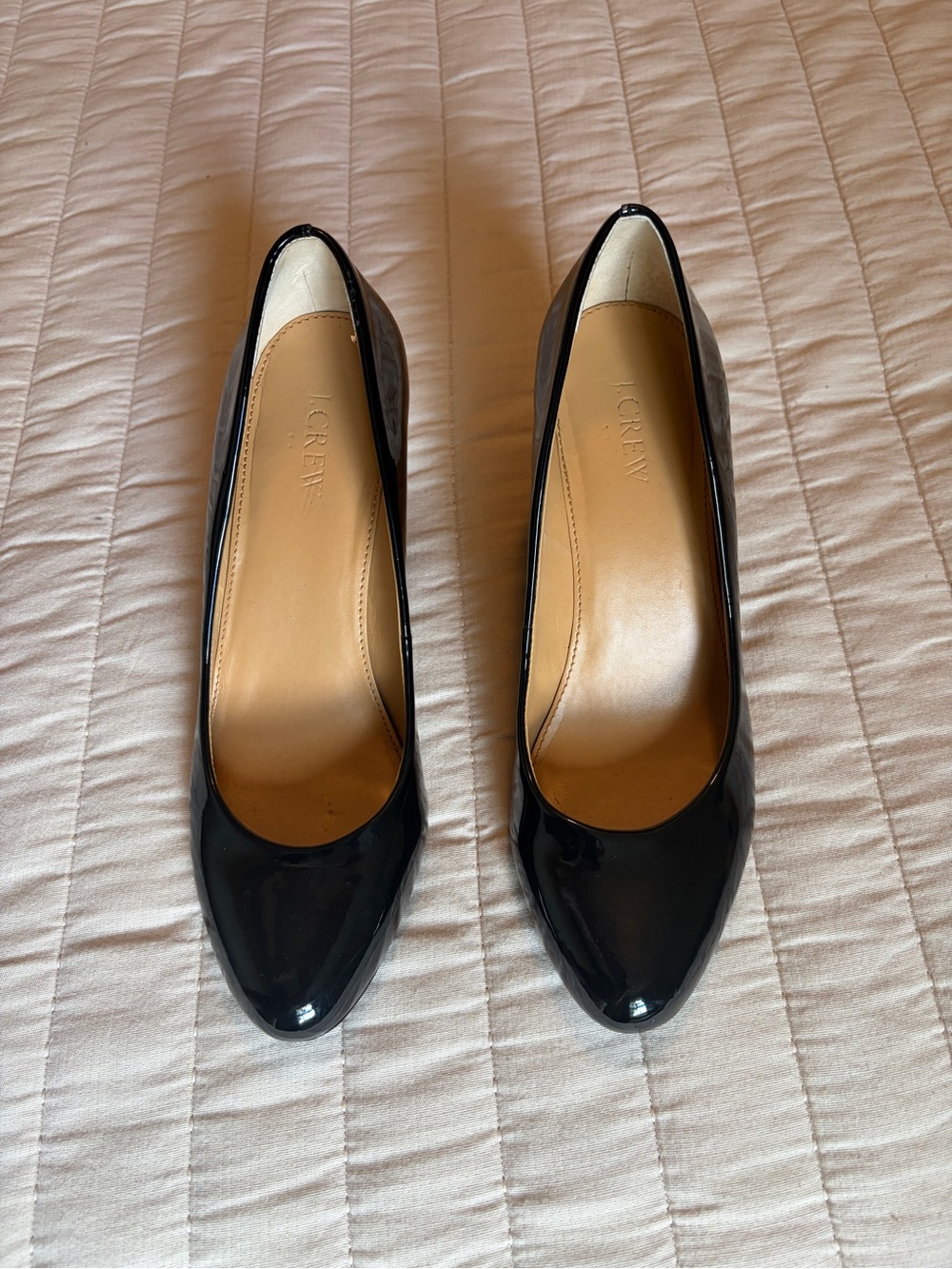 J. Crew Black Patent Leather Pointed-Toe Pumps